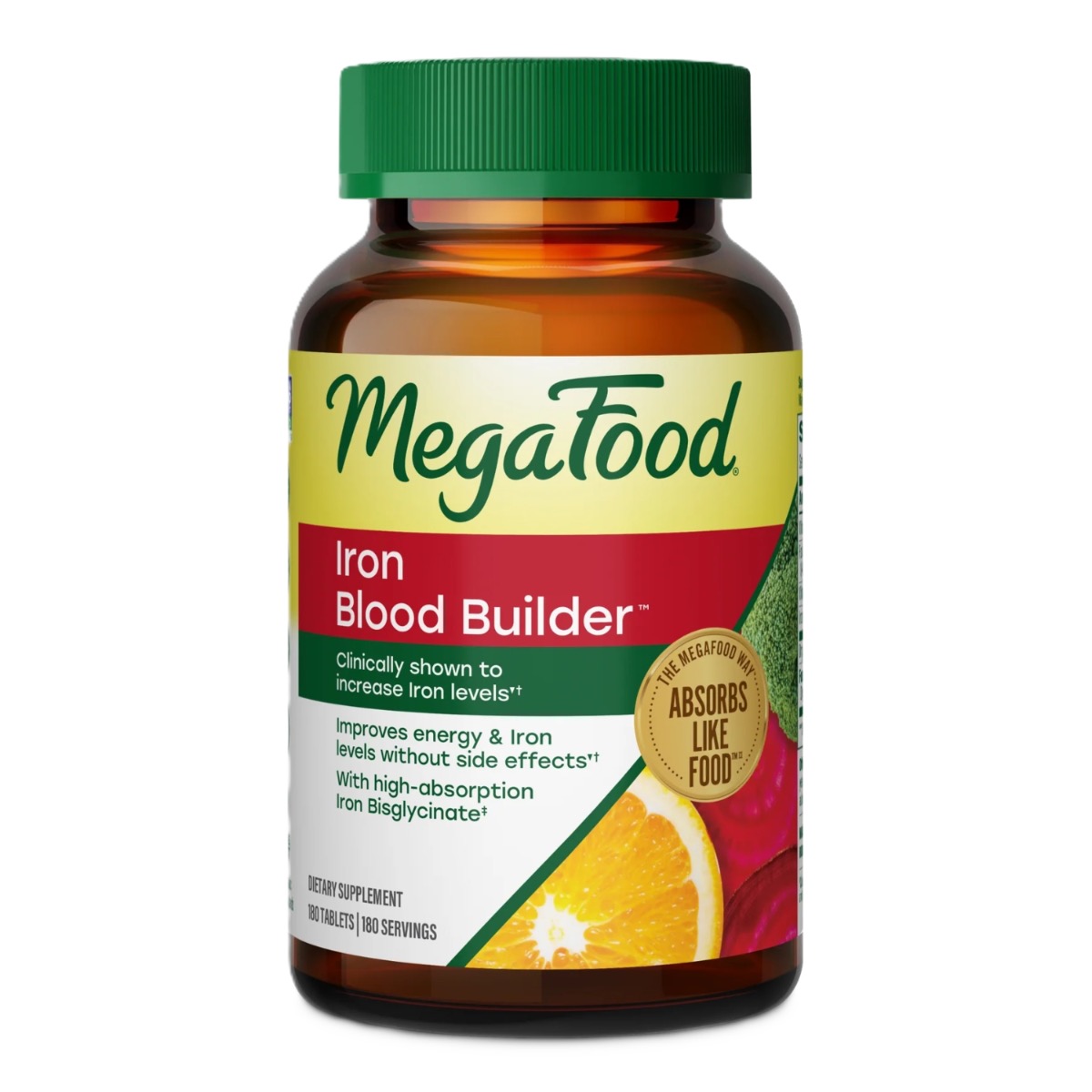 MegaFood Blood Builder – Suplemento de ferro 180 tabletes