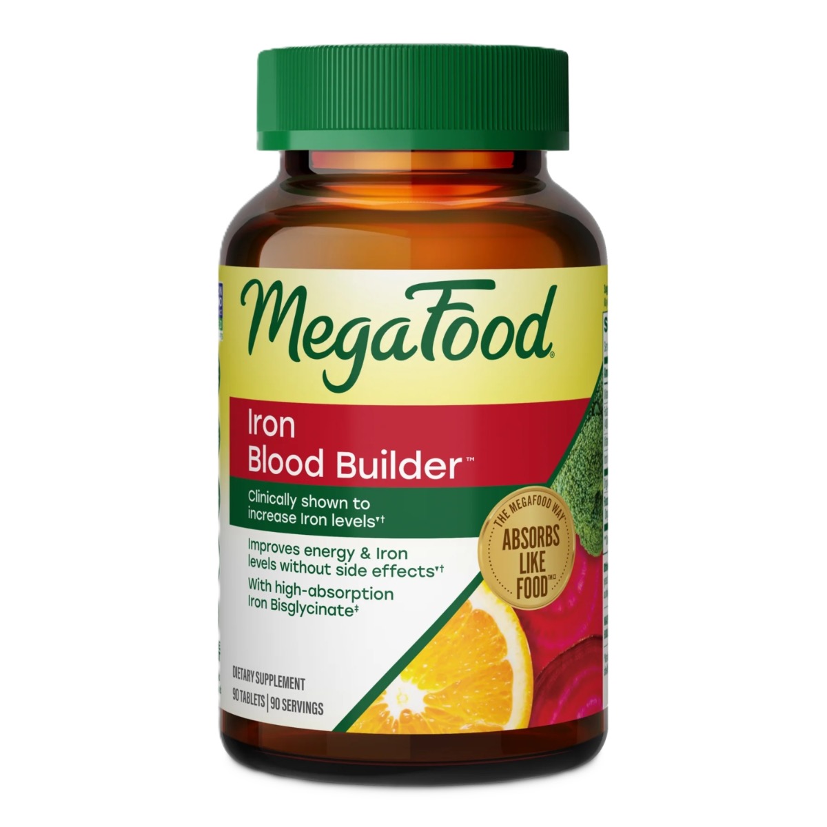 MegaFood Blood Builder – Suplemento de ferro 90 tabletes