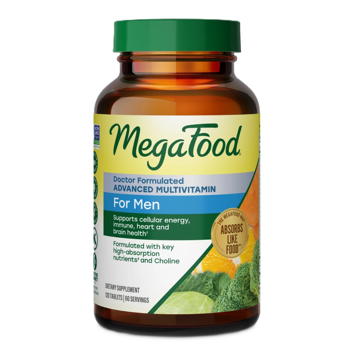 MegaFood Men's Advanced Multivitamínico para homem 120 tabletes