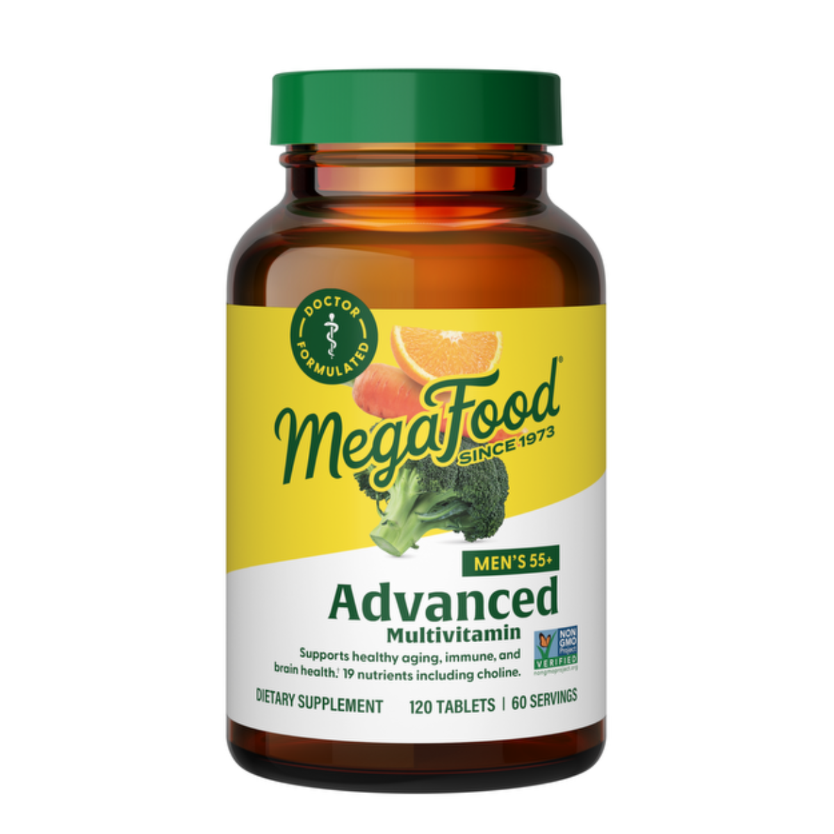 MegaFood Men's 55+ Advanced Multivitamínico para homem 120 tabletes